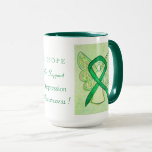 Mug Ruban de sensibilisation à la dépression Coupe de