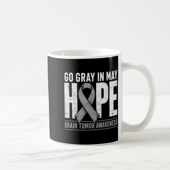 Mug Ruban de sensibilisation à la tumeur cérébrale Go  (Droite)