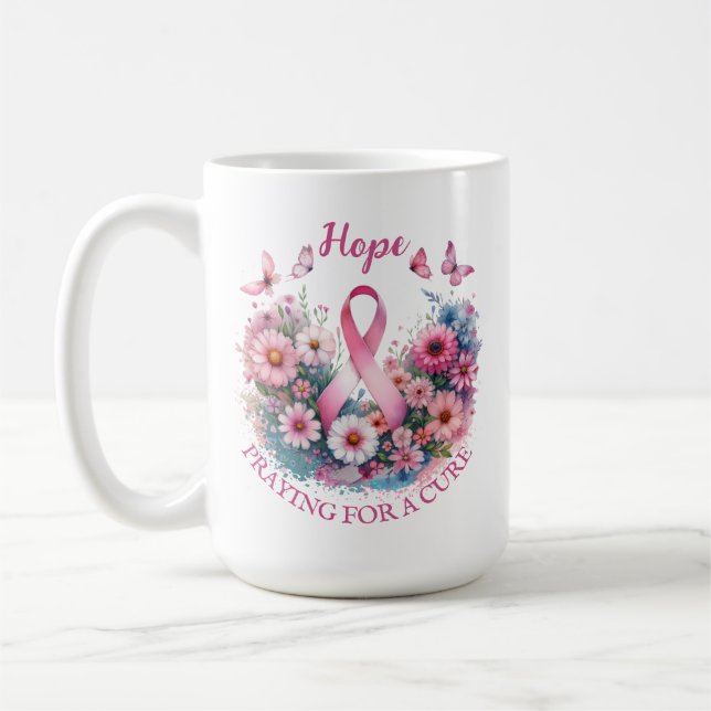 Mug Ruban de sensibilisation au cancer du sein (Gauche)