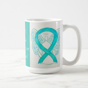 Mug Ruban de sensibilisation au cancer utérin Angel pe