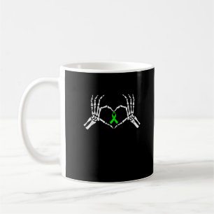 Mug Ruban de sensibilisation au coeur des mains de squ