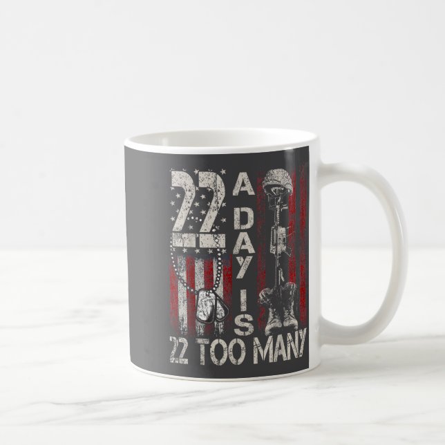 Mug Ruban de sensibilisation au suicide des vétérans 2 (Droite)