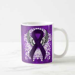 Mug Ruban de sensibilisation au violet avec ailes