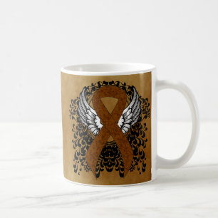 Mug Ruban de sensibilisation Brown avec ailes