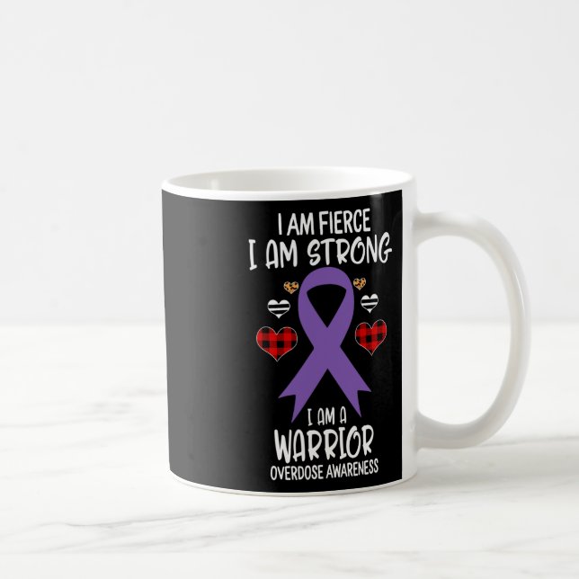 Mug Ruban de Sensibilisation Je Suis Fière Forte Guerr (Droite)