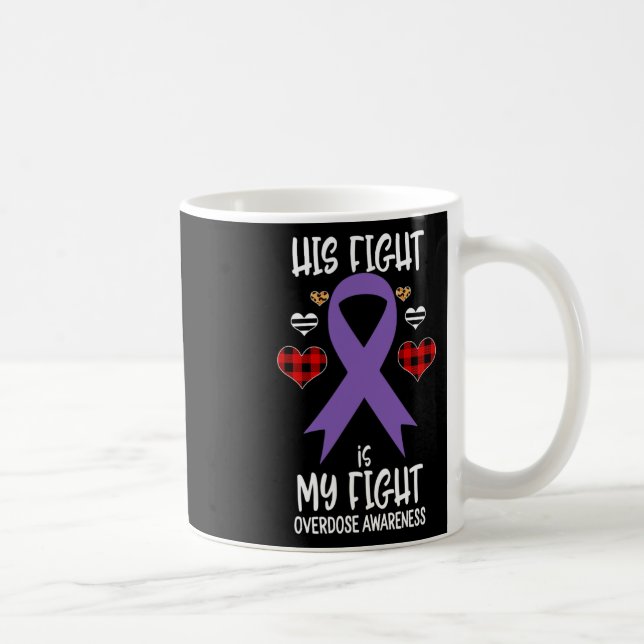 Mug Ruban de sensibilisation Son combat est mon combat (Droite)