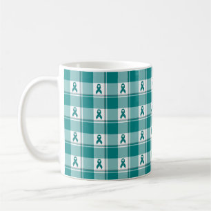 Mug Ruban de Téflon sarcelle de sensibilisation au can