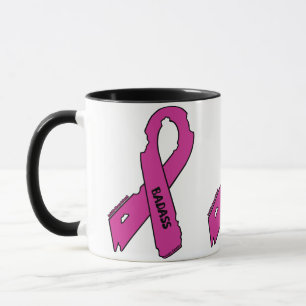 Mug Ruban déchiré / Badass...Cancer du sein