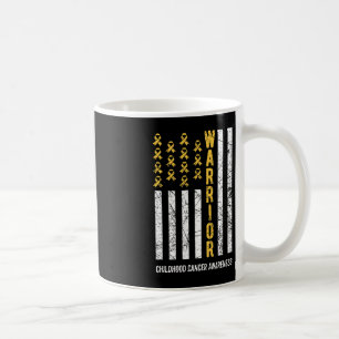 Mug Ruban d'or du guerrier Sensibilisation au cancer c