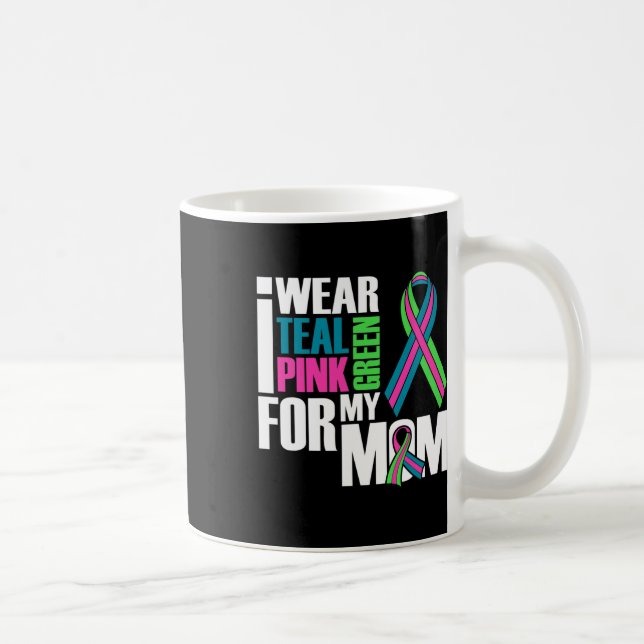 Mug Ruban du cancer du sein pour maman sensibilisation (Droite)
