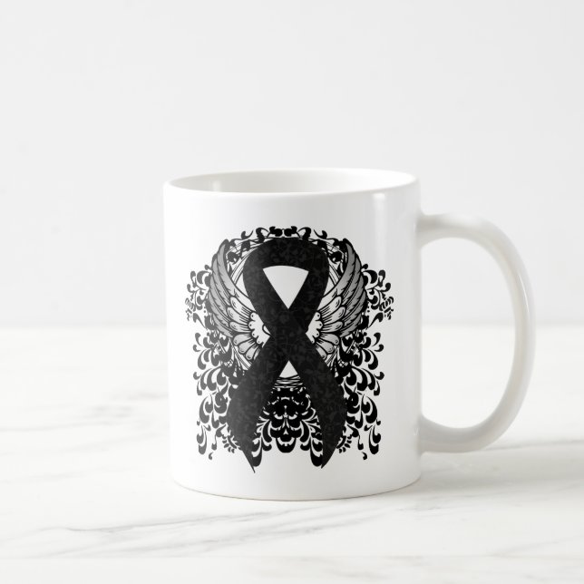 Mug Ruban noir avec ailes (Droite)