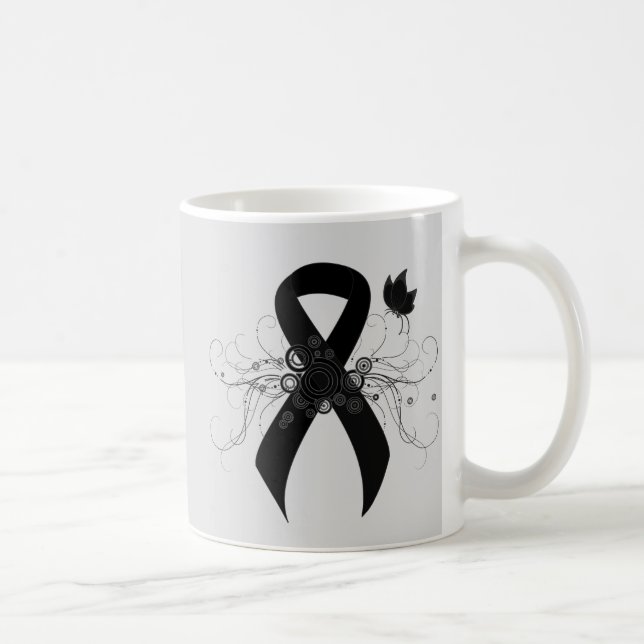 Mug Ruban noir avec papillon (Droite)