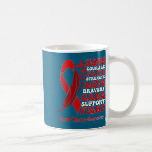 Mug Ruban Papillons Rouges de Sensibilisation à la Mal