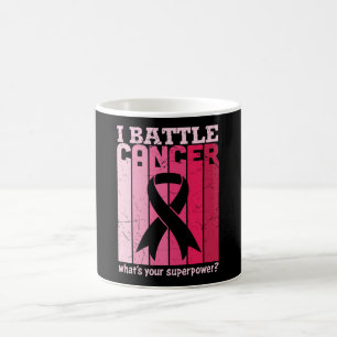 Mug Ruban rose Bataille Cancer Survivant Soutien Guerr