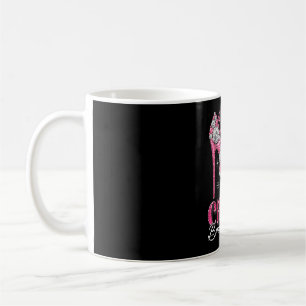 Mug ruban rose éclatant de sensibilisation au cancer d