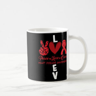 Mug Ruban rouge de sensibilisation à la maladie cardia