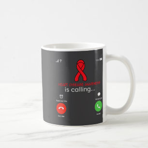 Mug Ruban rouge de sensibilisation à la maladie cardia