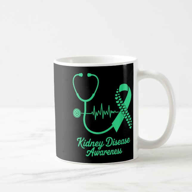 Mug Ruban vert de marche de sensibilisation à la malad (Droite)