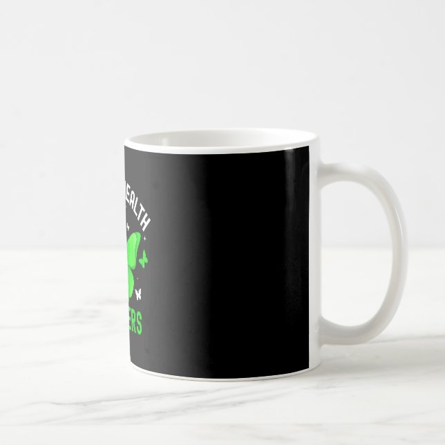 Mug Ruban vert papillon de sensibilisation à la santé  (Droite)