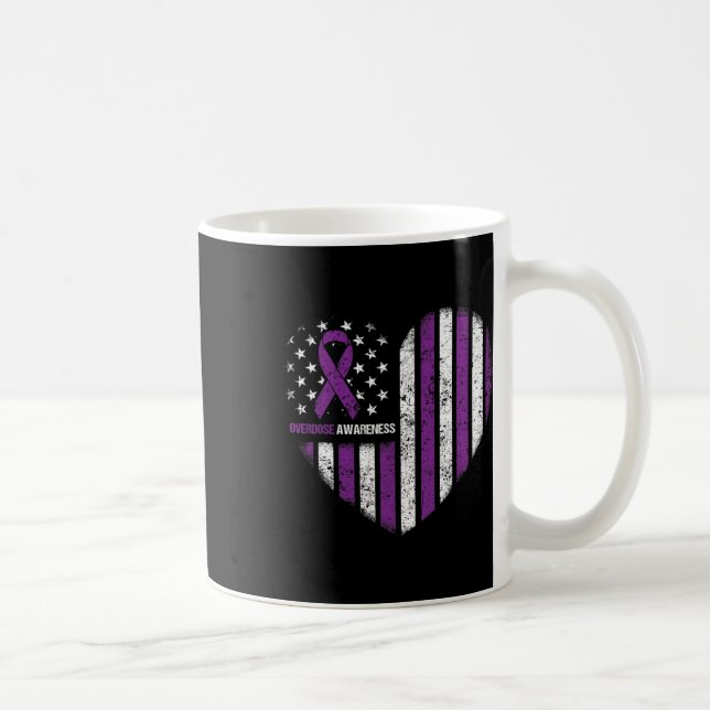 Mug Ruban Violet de Sensibilisation à la dépendance à  (Droite)