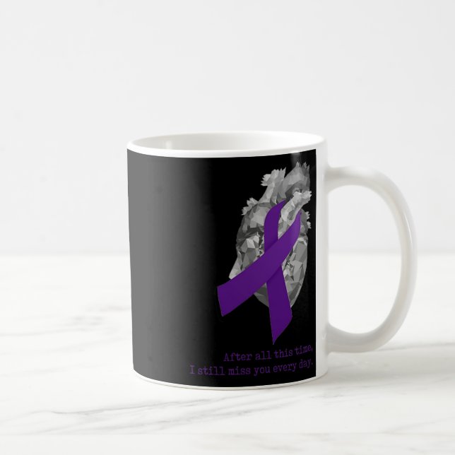 Mug Ruban Violet de Sensibilisation au Surdosage Cœur  (Droite)