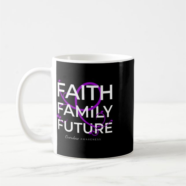 Mug Ruban Violet de Sensibilisation au Surdosage de Dr (Gauche)