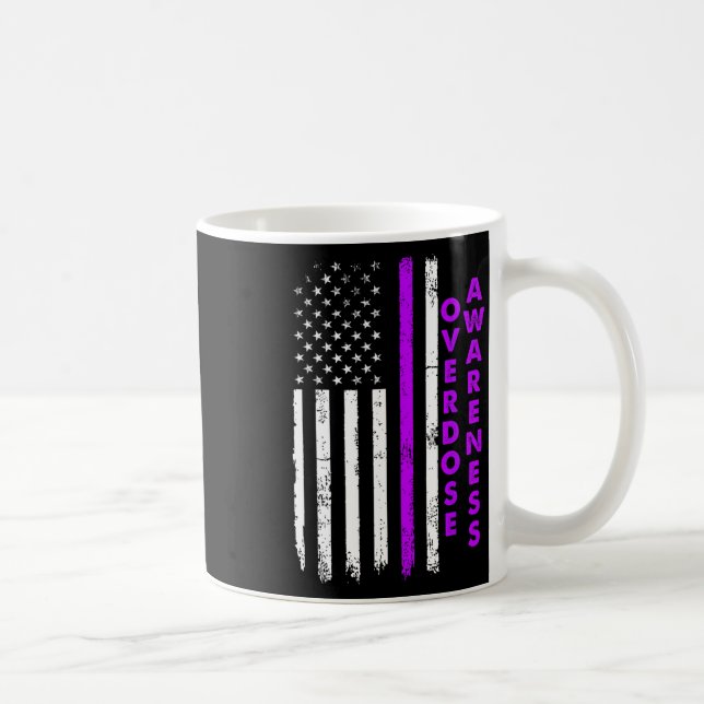Mug Ruban Violet de Sensibilisation au Surdosage Dépen (Droite)