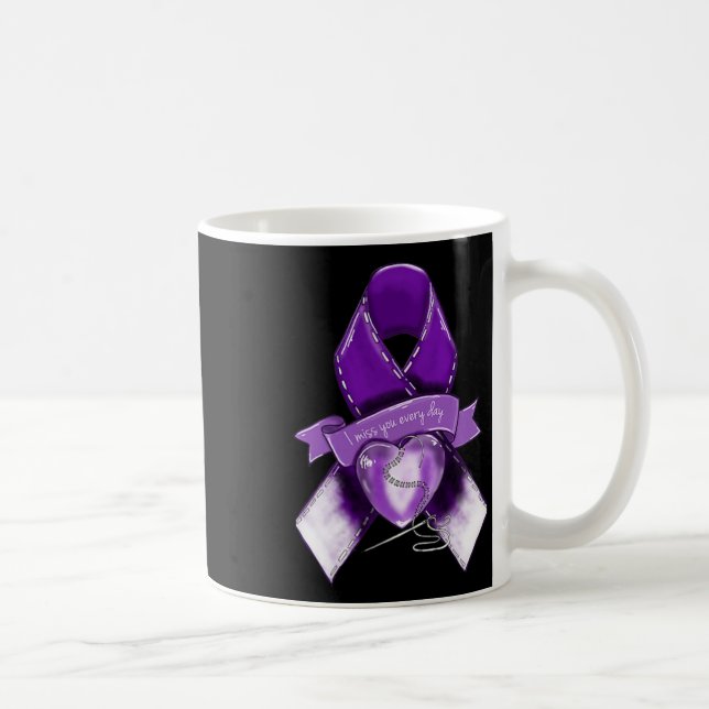 Mug Ruban violet Graphique de sensibilisation (Droite)