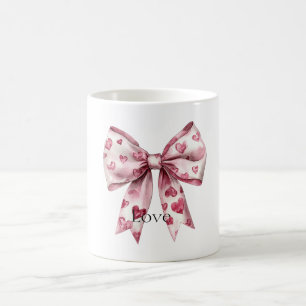 Mug Rubans à coeurs rouges Amour