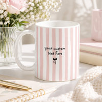 Rubans Coquette Texte Personnalisé Rayures Rose Pa
