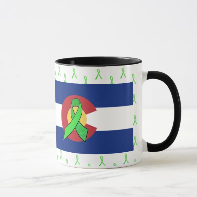 Mug Rubans de sensibilisation à la maladie de Lyme dan (Droite)