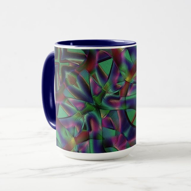 Mug Rubans entrelacés avec des couleurs assombries (Devant gauche)
