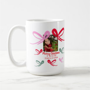 Mug Rubans rouges de Noël Multicolore Doodle