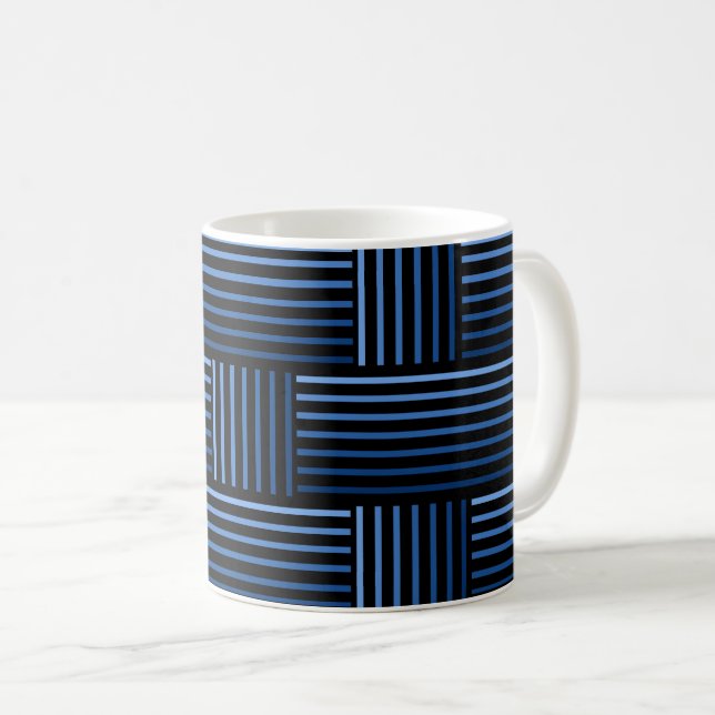Mug - Rubans tissés Ombre Bleu (Devant droit)