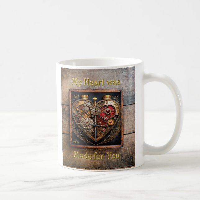 Mug Rubis et engrenages Steampunk Cœur sombre  (Droite)