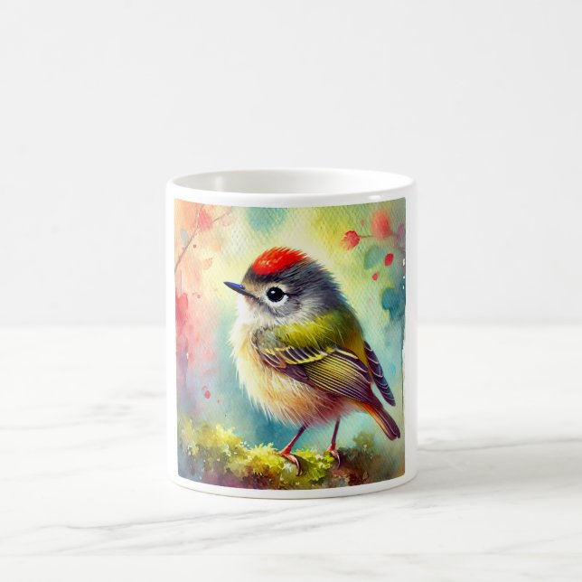 Mug Ruby crowned Kinglet 050724AREF114 - Watercolor (Centre)