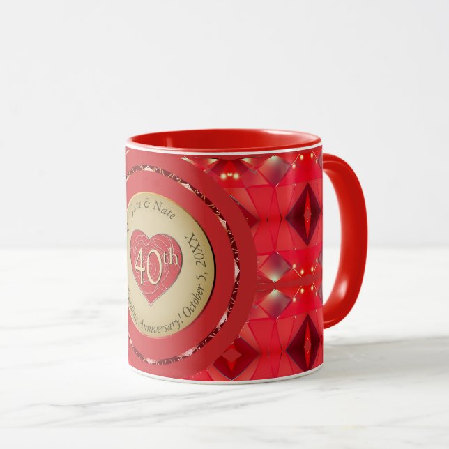 Mug Ruby du 40e anniversaire (Devant droit)