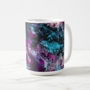 Mug Ruby et Sapphire Crystal Geode Abstrait