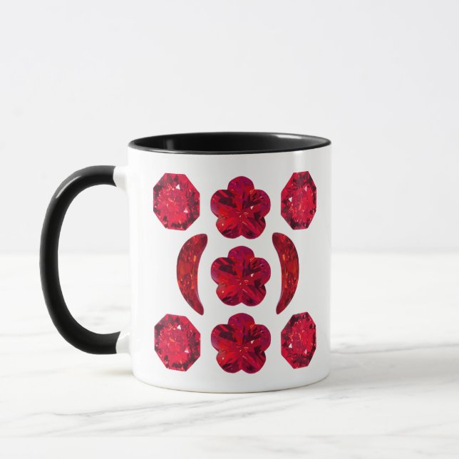 Mug Ruby Gemstone Art, Rouge (Gauche)