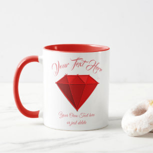 Mug Ruby Gemstone. Bijouterie. 40 Anniversaire du Mari