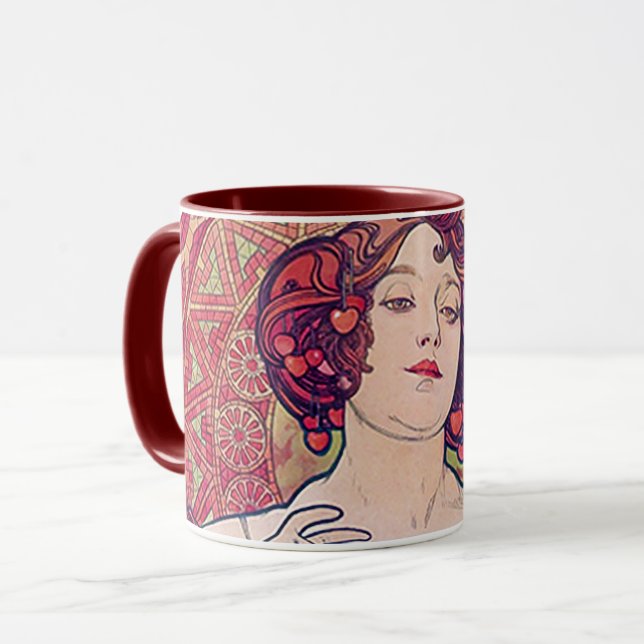 Mug Ruby (Quatre Bijoux), Alphonse Mucha (Devant gauche)