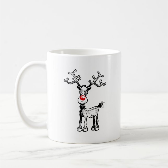 Mug Rudolf le renne a les yeux fous (Gauche)