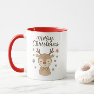 Mug Rudolph de Noël dessiné à la main Adorable