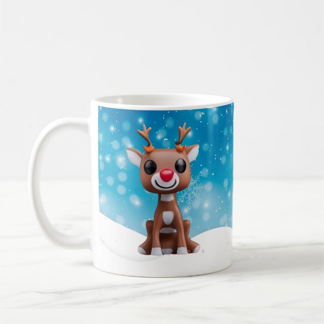 Mug Rudolph La Musique de Noël des rennes du nez rouge (Gauche)