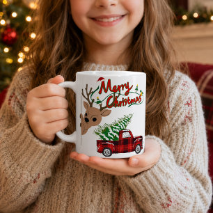 Mug Rudolph personnalisé Joyeux Noël Camion vintage