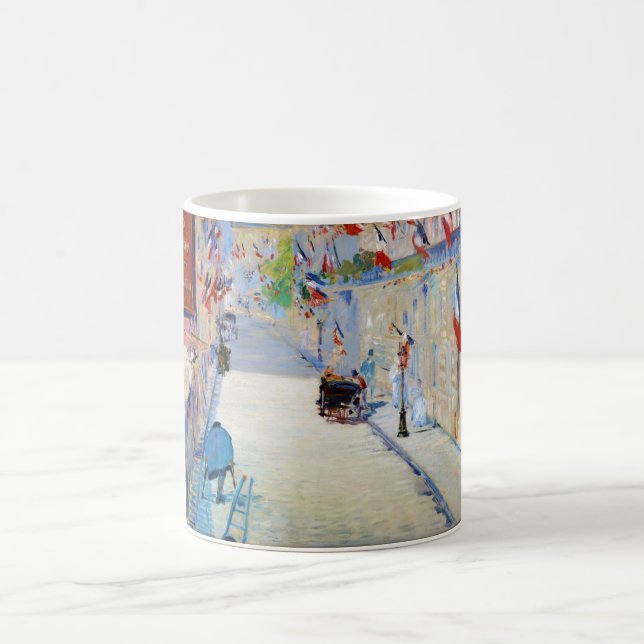 Mug Rue avec drapeaux français, Manet (Centre)