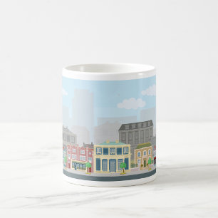 Mug Rue colorée d'une ville européenne, paysage urbain