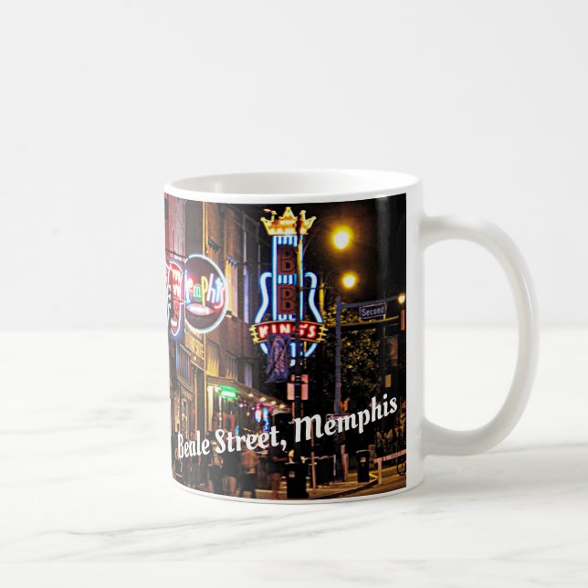 Mug Rue de Beale, Memphis, scène de nuit de Tennesee (Droite)