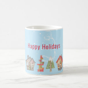 Mug Rue de fêtes hivernales fantaisistes
