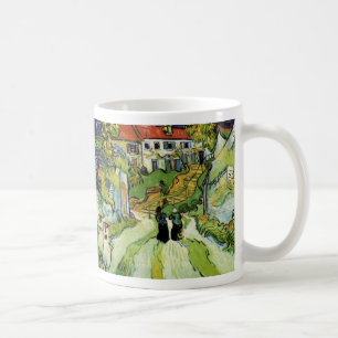 Mug Rue et escalier du village d'Auvers, Figures